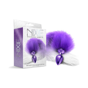 Nixie Metal Butt Plug With Ombre Tail Metallic
