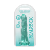 RealRock Crystal Clear Non-Realistic 7in Twisted Dildo