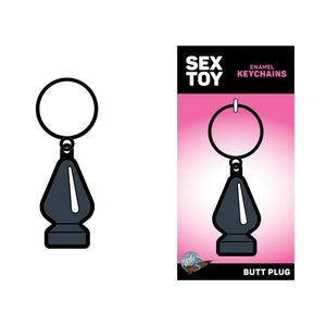 Sex Toy Keychain Gray Butt Plug