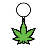 Weed Keychain Green Marijuana Leaf