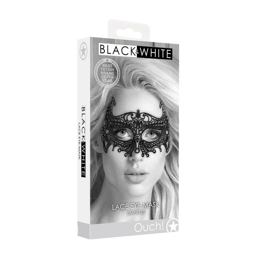 Ouch! Black & White Empress Lace Eye Mask