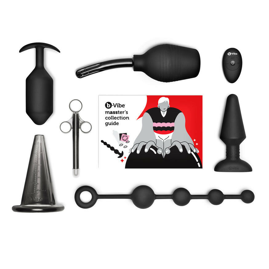 B-Vibe 10-Piece Anal Education Set: Masster's Degree Edition Black