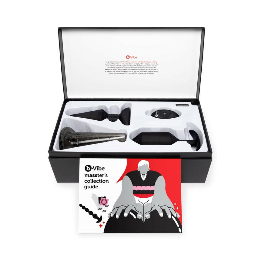 B-Vibe 10-Piece Anal Education Set: Masster's Degree Edition Black