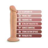 Dr. Skin Plus Realistic 6 in. Triple Density Posable Dildo