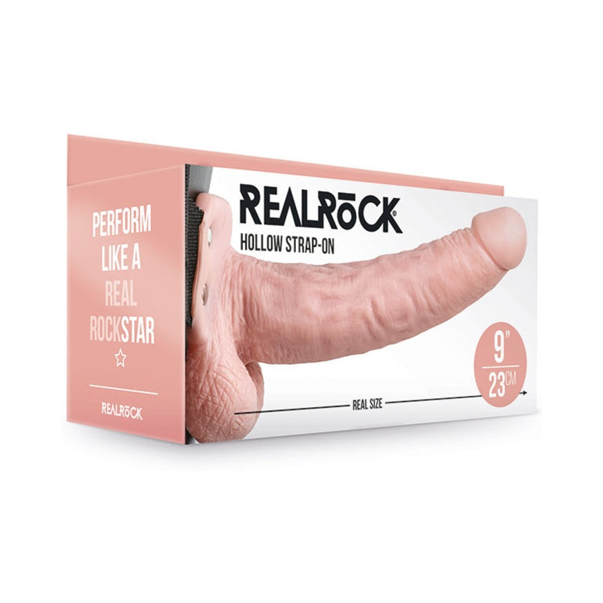 RealRock Realistic Hollow Strap-On- With Balls