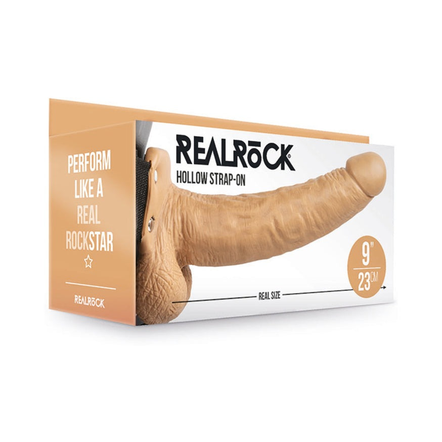 RealRock Realistic Hollow Strap-On- With Balls