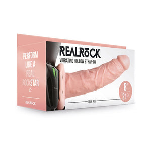 RealRock Realistic Vibrating Hollow Strap-On- w/o Balls Various Colours & Sizes