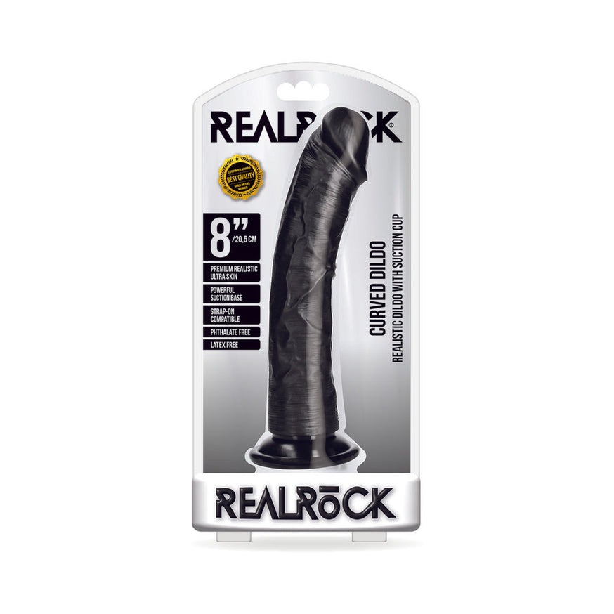 RealRock Realistic Curved Dildo- w/o Balls