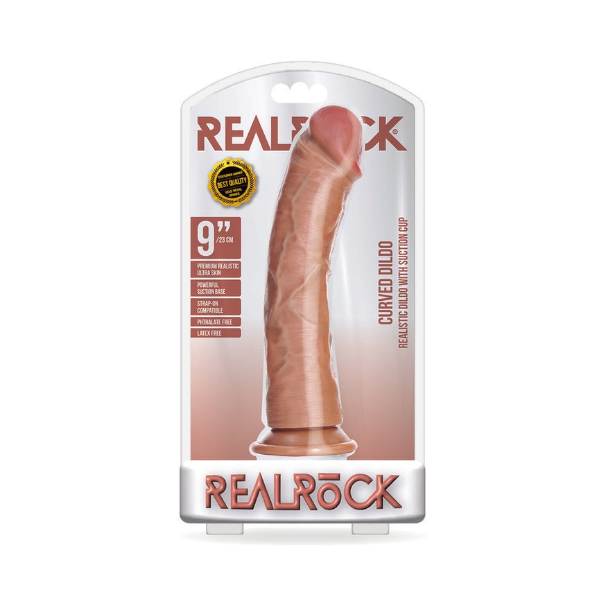 RealRock Realistic Curved Dildo- w/o Balls