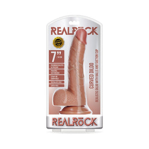 RealRock Realistic Curved Dildo- With Balls