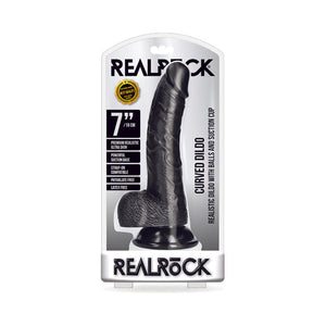 RealRock Realistic Curved Dildo- With Balls