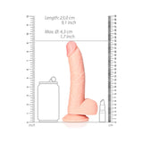 RealRock Realistic Curved Dildo- With Balls