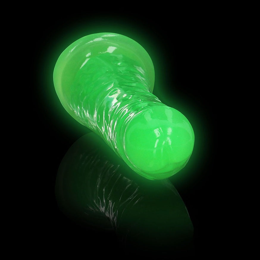 RealRock GITD Slim Dildo- Neon Green