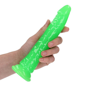 RealRock GITD Slim Dildo- Neon Green