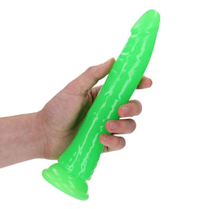 RealRock GITD Slim Dildo- Neon Green