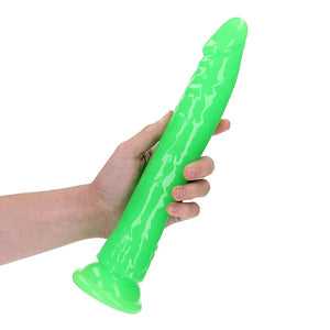 RealRock GITD Slim Dildo- Neon Green