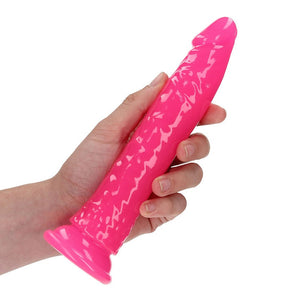 RealRock GITD Slim Dildo- Neon Pink