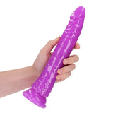 RealRock GITD Slim Dildo- Neon Purple