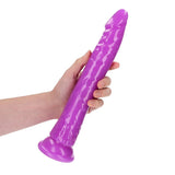 RealRock GITD Slim Dildo- Neon Purple