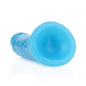 RealRock GITD Slim Dildo- Neon Blue