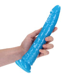 RealRock GITD Slim Dildo- Neon Blue