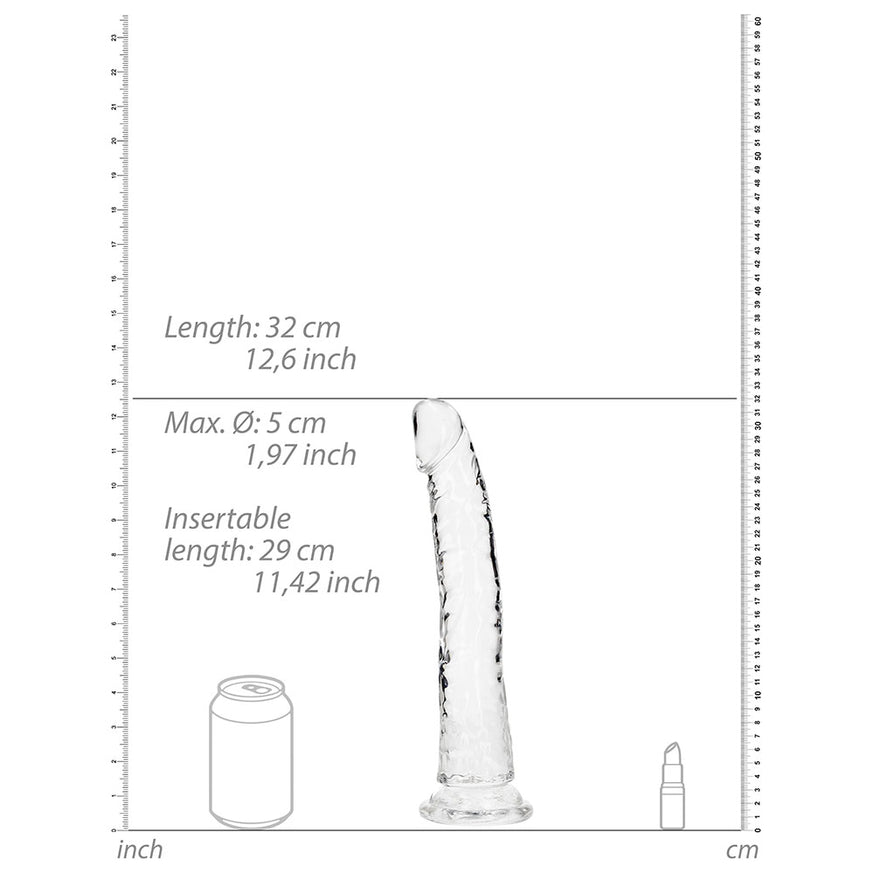 RealRock Crystal Clear Slim- Dildo