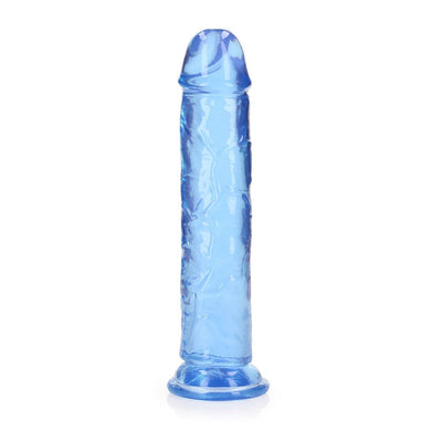 RealRock Crystal Clear Straight 8in- Dildo Without Balls