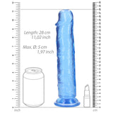 RealRock Crystal Clear Straight 10in- Dildo Without Balls