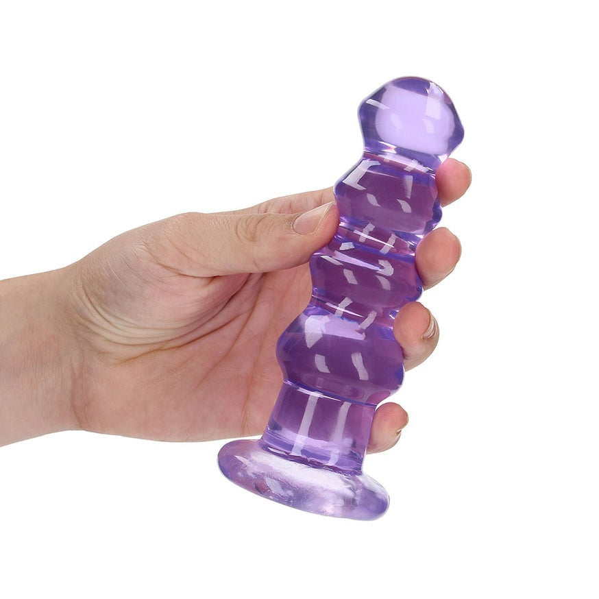 RealRock Crystal Clear Curvy 5.5in- Dildo/Plug