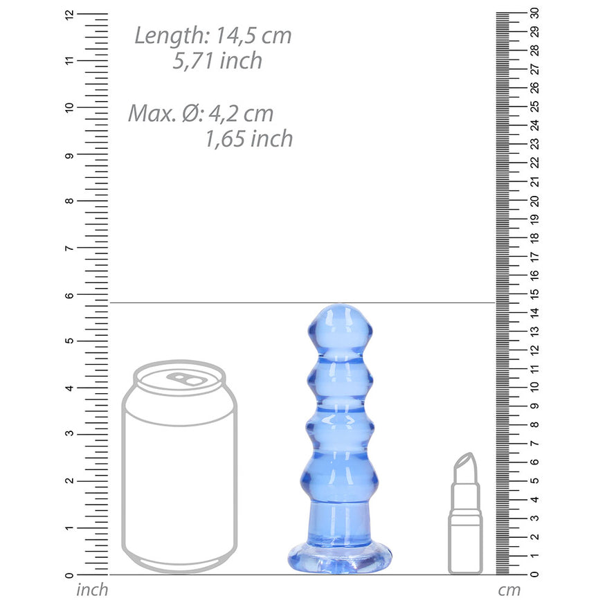 RealRock Crystal Clear Curvy 5.5in- Dildo/Plug