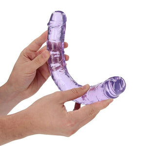 RealRock Crystal Clear Double Dong 13in, 18in. Dual-Ended Dildo