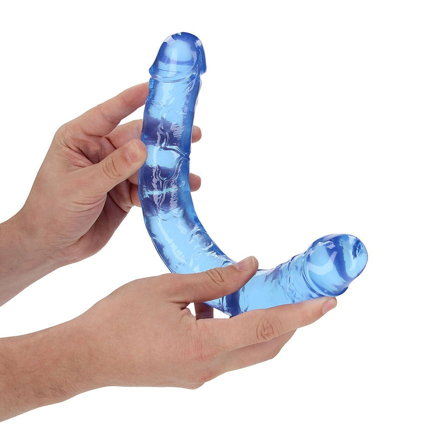 RealRock Crystal Clear Double Dong 13in, 18in. Dual-Ended Dildo