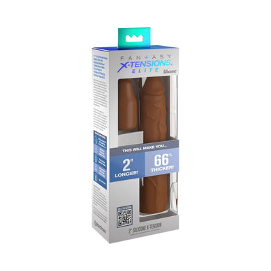 Fantasy X-tensions Elite 8 in. Silicone Sleeve with 2 in. Extender- Tan
