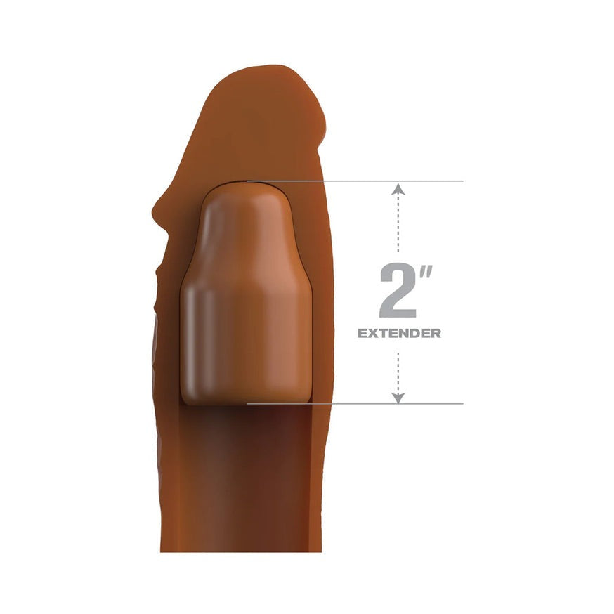 Fantasy X-tensions Elite 8 in. Silicone Sleeve with 2 in. Extender- Tan