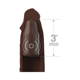 Fantasy X-tensions Elite 9 in. Silicone Mega Extension Sleeve 3 in. Vibrating- Brown