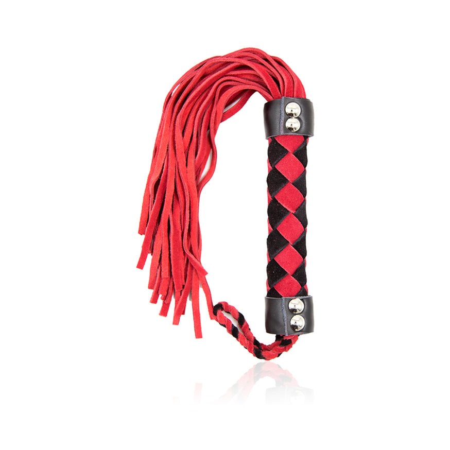 Ple'sur 15.5 in. Leather Flogger- Red