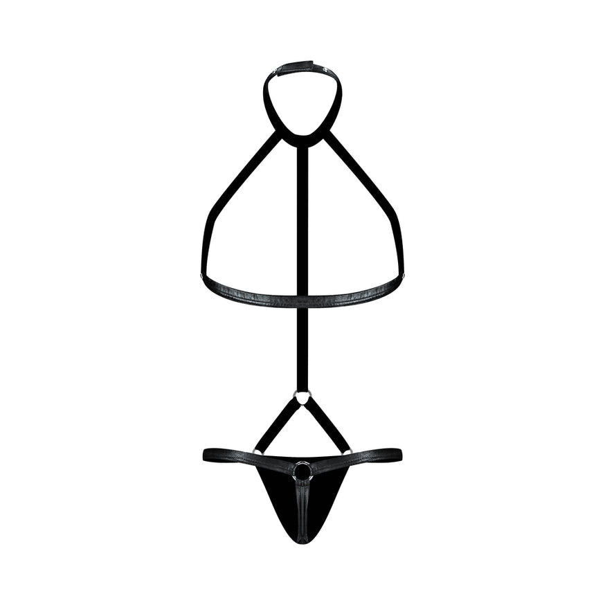 Male Power Fetish Gladiator High-Neck Strappy Body Harness