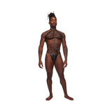 Male Power Fetish Gladiator High-Neck Strappy Body Harness