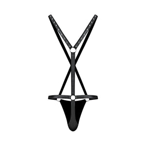 Male Power Fetish Warrior Criss-Cross Body Harness
