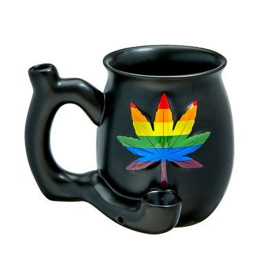 Matte Black with Embossed Rainbow Leaf Roast & Toast Mug