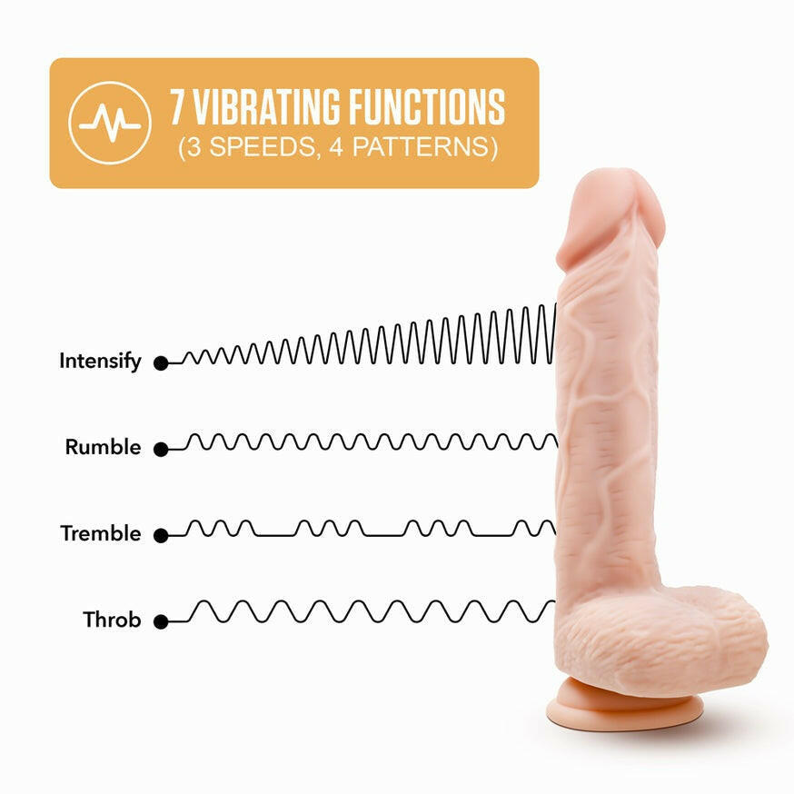 Dr. Ethan 8.5in Gyrating & Vibrating Dildo- Beige