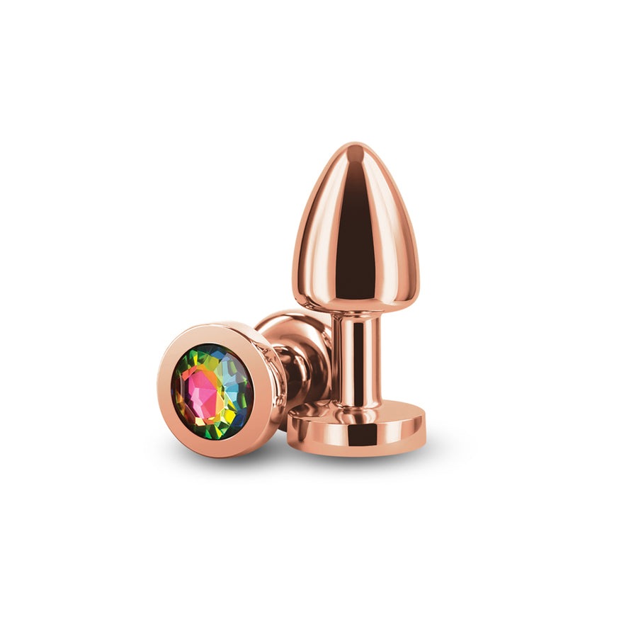 Rear Assets Petite Anal Plug- Rose Gold/Rainbow