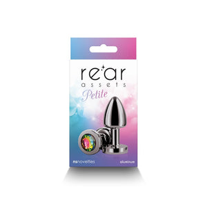 Rear Assets Petite Anal Plug- Gunmetal/Rainbow