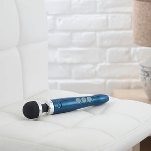 Doxy Die Cast 3R Rechargeable Compact Wand Vibrator- Blue Flame
