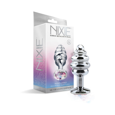 Nixie Ribbed Metal Butt Plug Honey Dipper