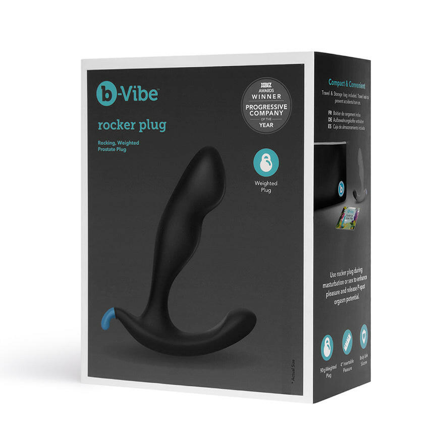 B-Vibe Rocker Weighted Prostate Plug Black