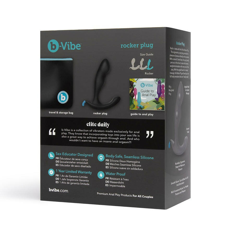 B-Vibe Rocker Weighted Prostate Plug Black