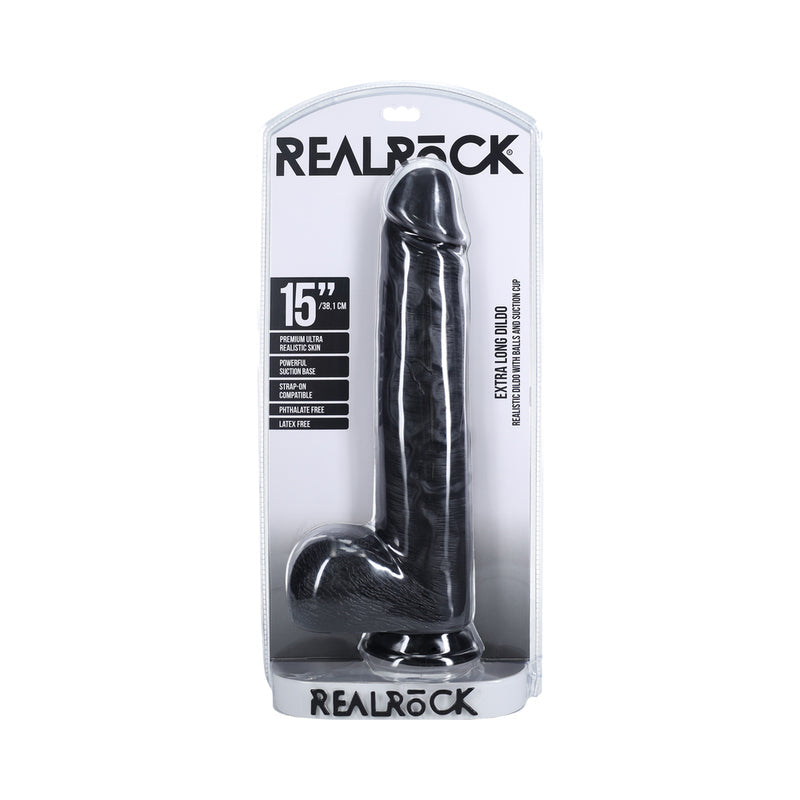 RealRock Extra Long Dildo- with Balls