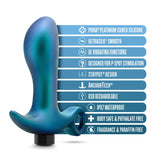 Anal Adventures Matrix Teleportation Plug- Lunar Blue