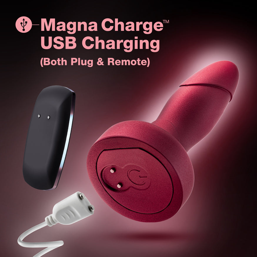 Anal Adventures Matrix Atomic Plug with Remote- Martian Wine